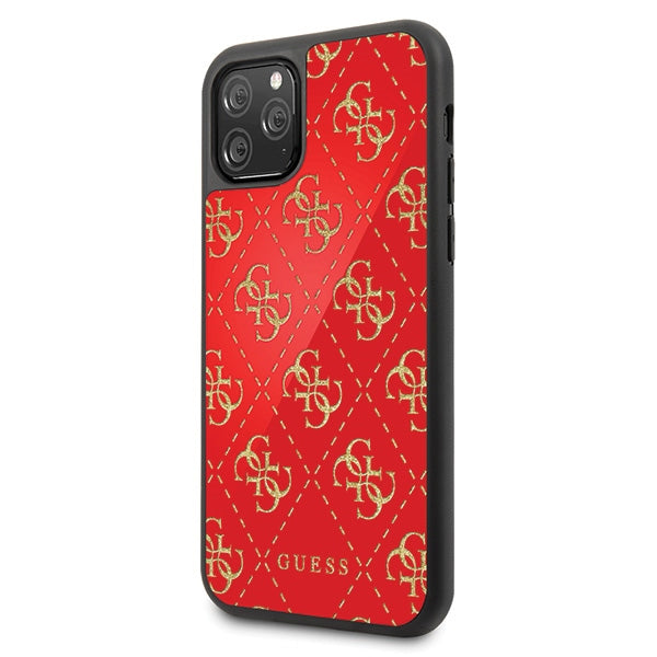 Guess GUHCN584GGPRE iPhone 11 Pro red/red hard case 4G Double Layer Glitter_1