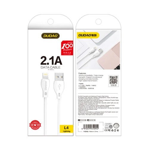 Dudao cable USB / Lightning 2.1A cable 2m white (L4L 2m white)_13