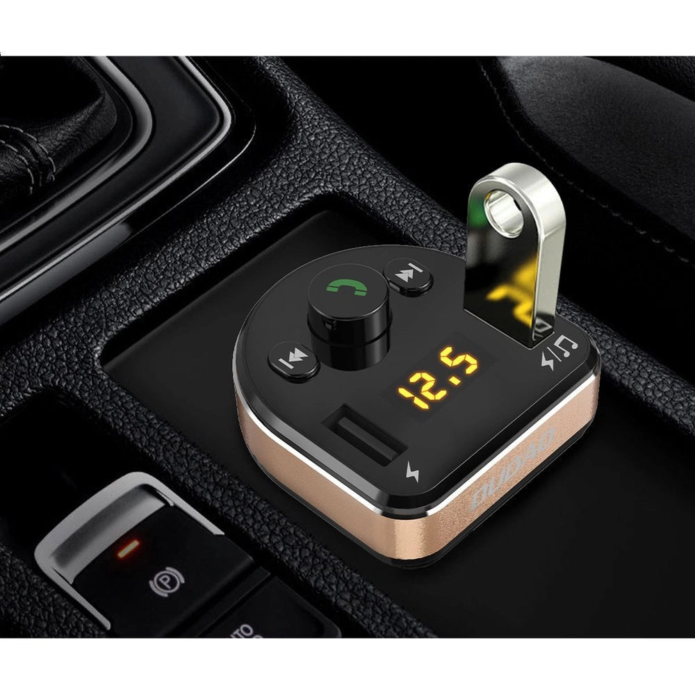 Dudao Bluetooth FM transmitter car charger MP3 3.1 A 2x USB black (R2Pro black)_8