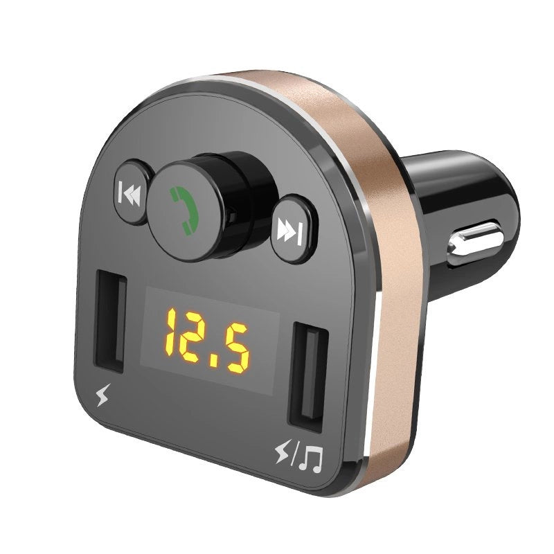 Dudao Bluetooth FM transmitter car charger MP3 3.1 A 2x USB black (R2Pro black)_1