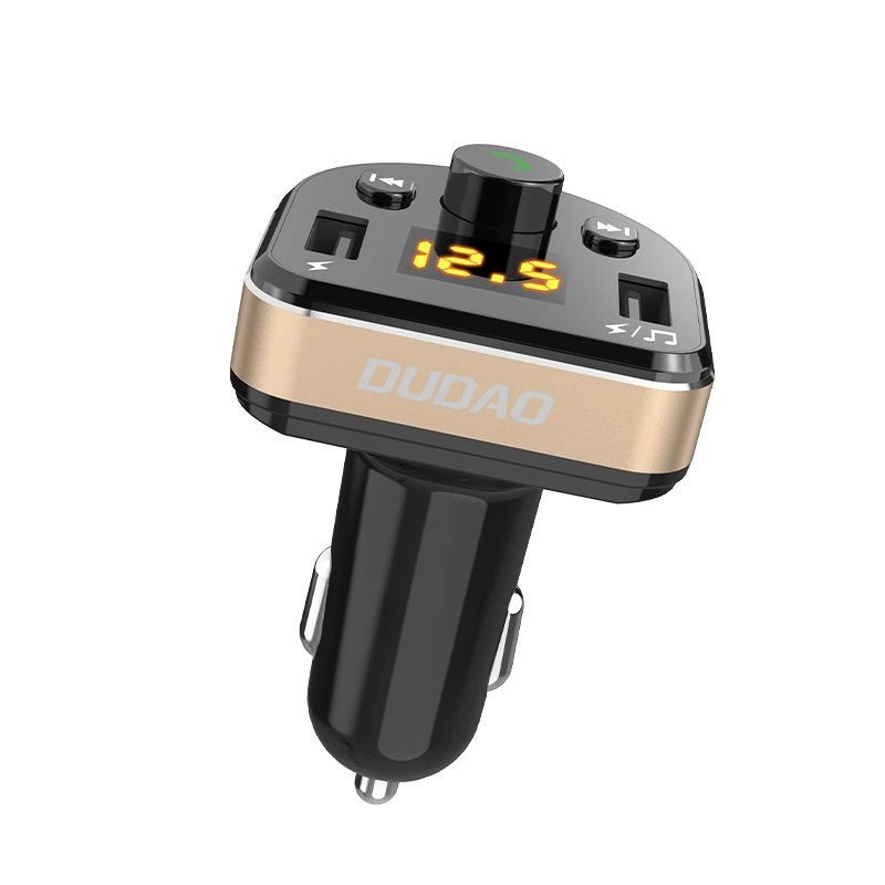 Dudao Bluetooth FM transmitter car charger MP3 3.1 A 2x USB black (R2Pro black)_2