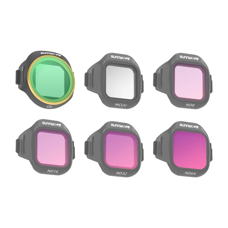 Set of 6 Sunnylife MCUV + CPL + ND8 + ND16 + ND32 + ND64 filters for MINI 5 Pro_0