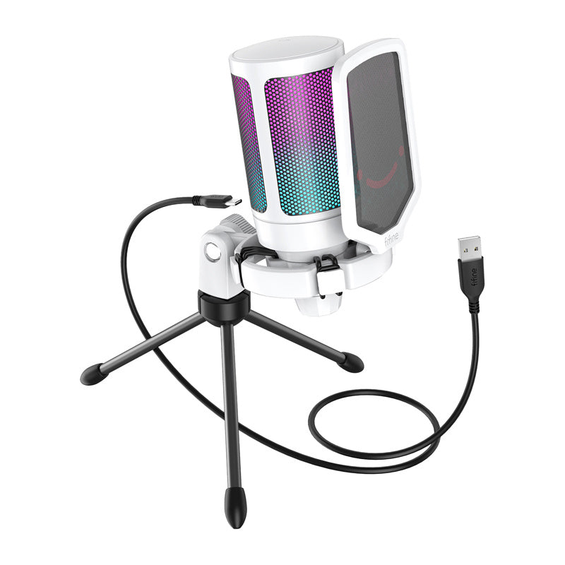 Fifine A6VW condenser gaming microphone (white)_1