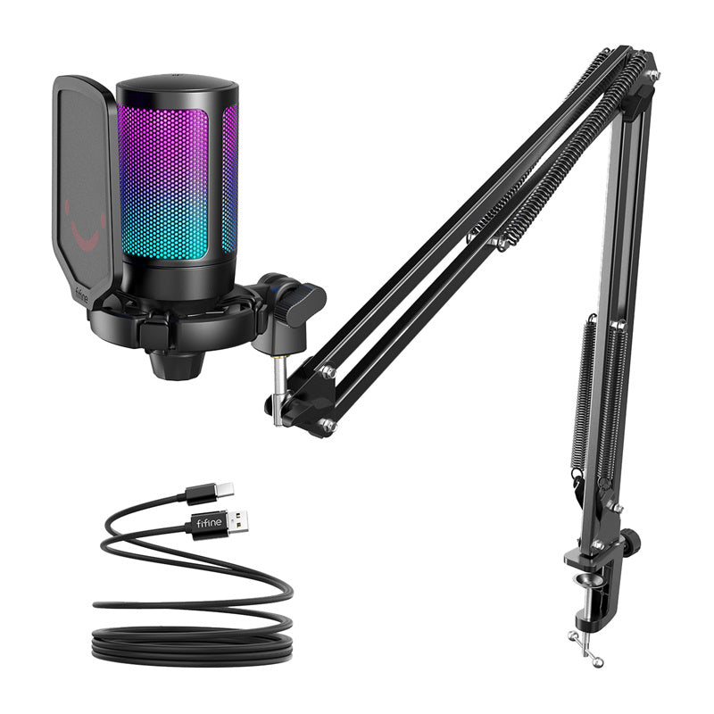 Fifine A6T tripod gaming microphone (black)_1