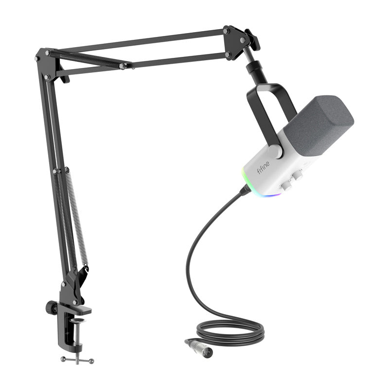 Fifine AM8TW gaming microphone with boom arm (white)_2