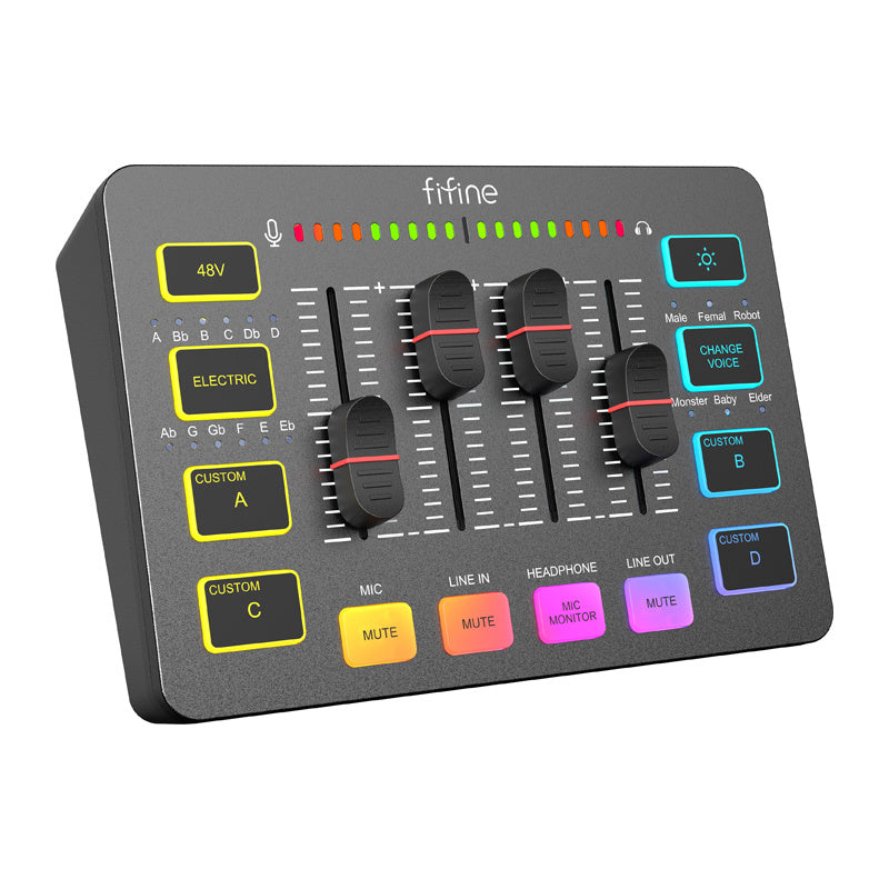 Fifine SC3 audio mixer (black)_3