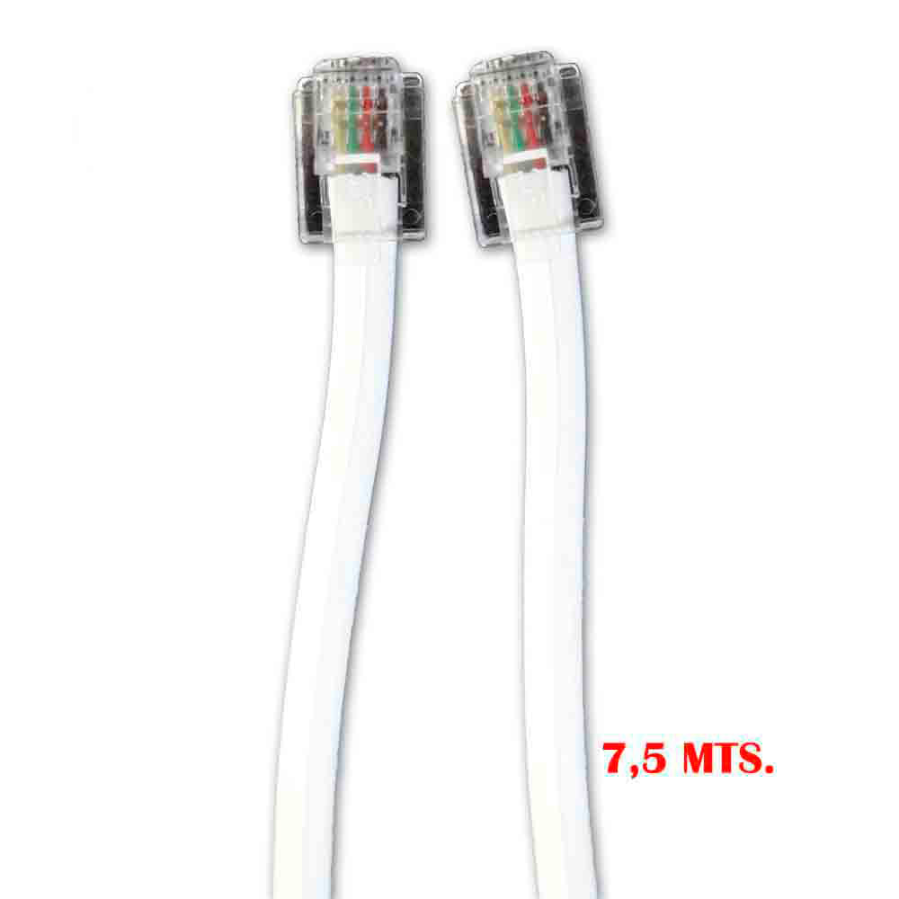 Prolongador de telefone 7,5m 4 vias macho-macho_0