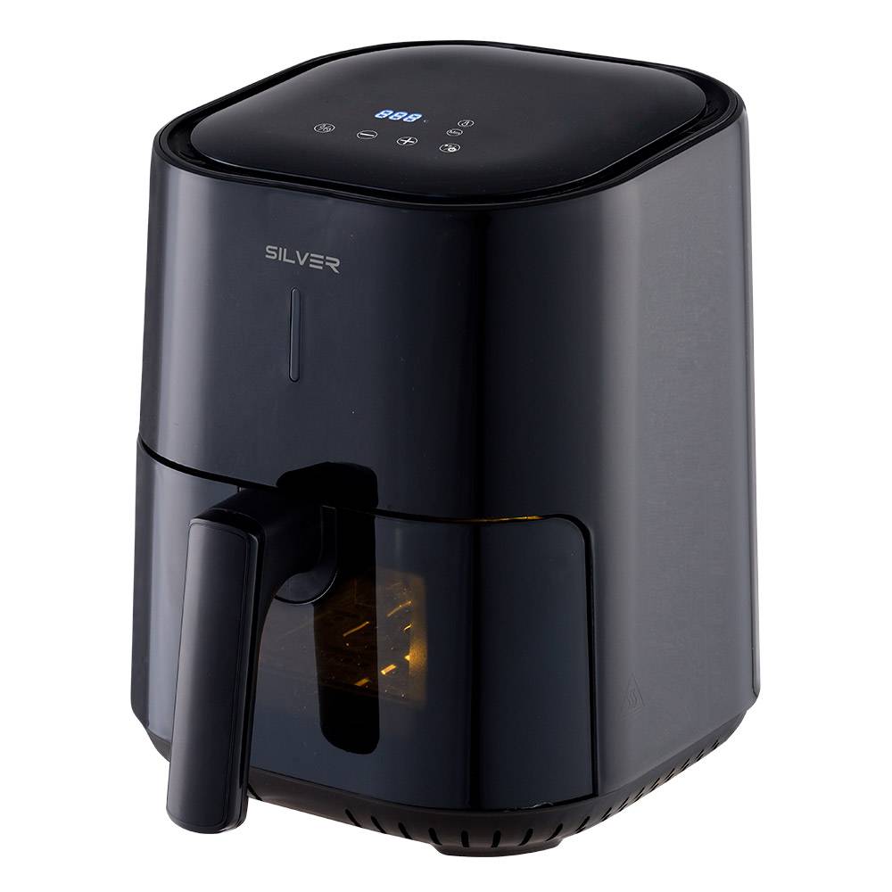 Fritadeira Air Fryer (Sem Óleo) Silver Praga P390ATL 4L 1200W Preta