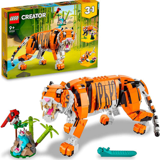 LEGO Creator 3-in-1: Tigre Majestoso | Idades 9+ | 755 Peças | Item 31129