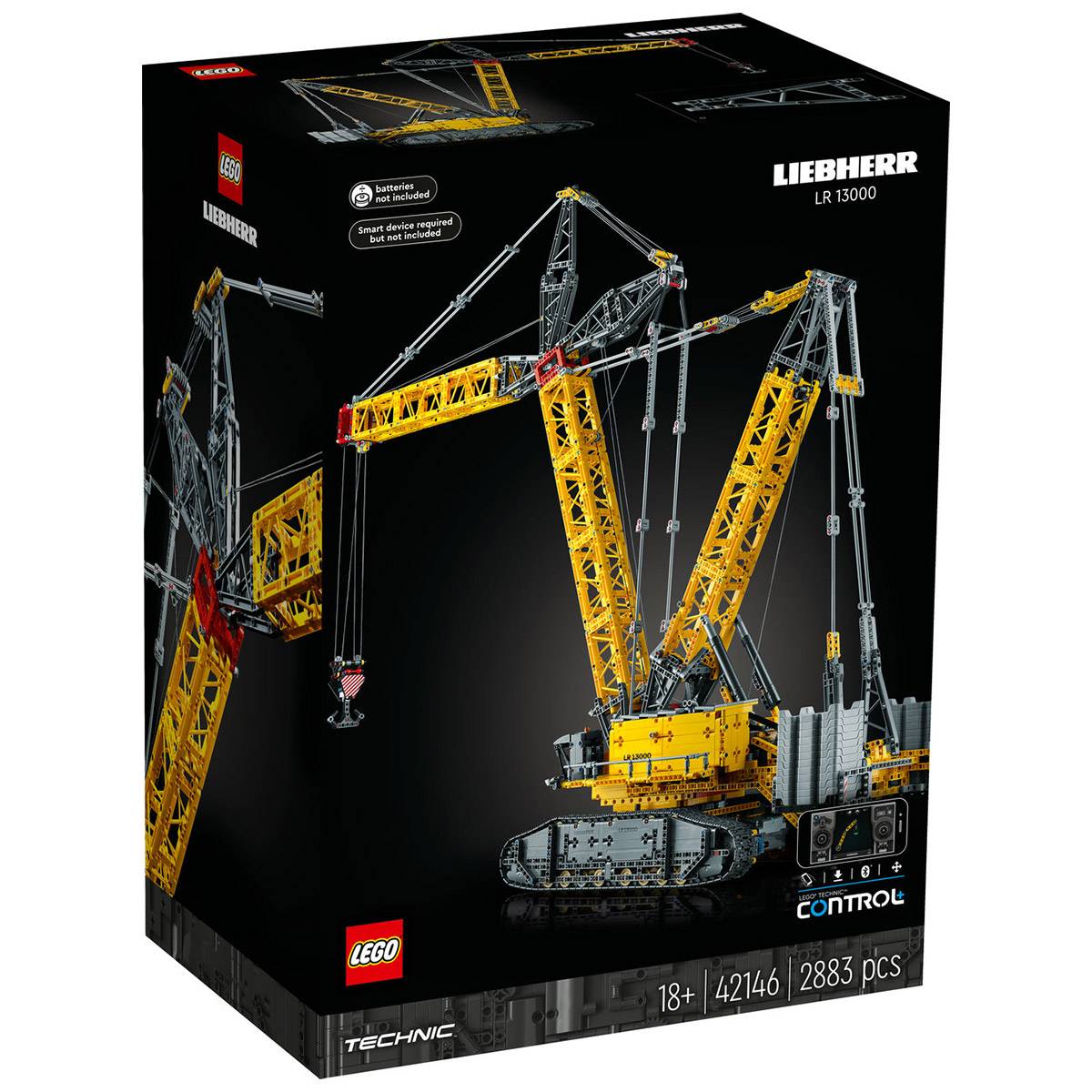 LEGO Technic: Guindaste de Lagartas Liebherr LR 13000 | Idades 18+ | 2883 Peças | Item 42146