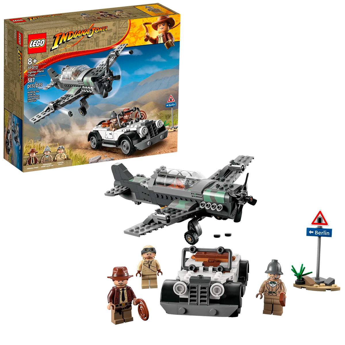 LEGO Indiana Jones: Perseguição em Avião de Caça | Idades 8+ | 387 Peças | Item 77012