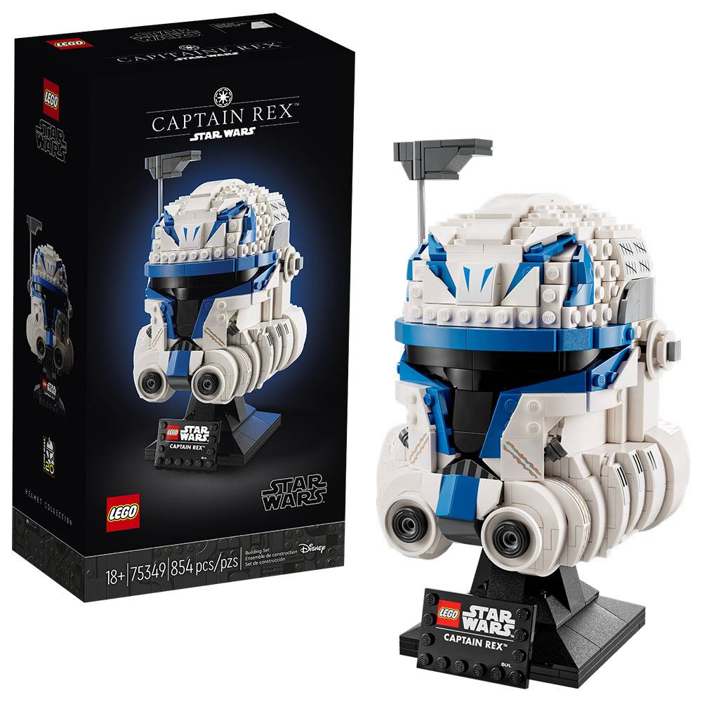 LEGO Star Wars: Capacete do Capitão Rex | Idades 18+ | 854 Peças | Item 75349