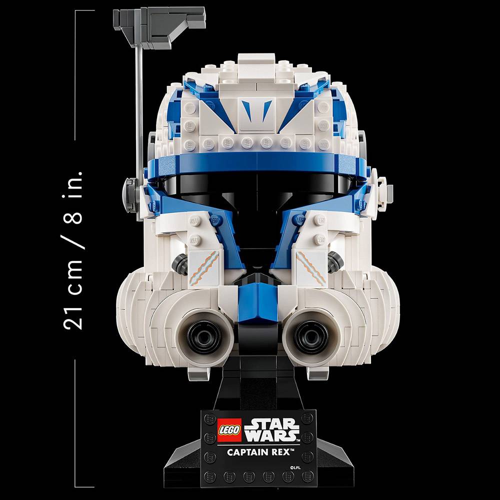 LEGO Star Wars: Capacete do Capitão Rex | Idades 18+ | 854 Peças | Item 75349