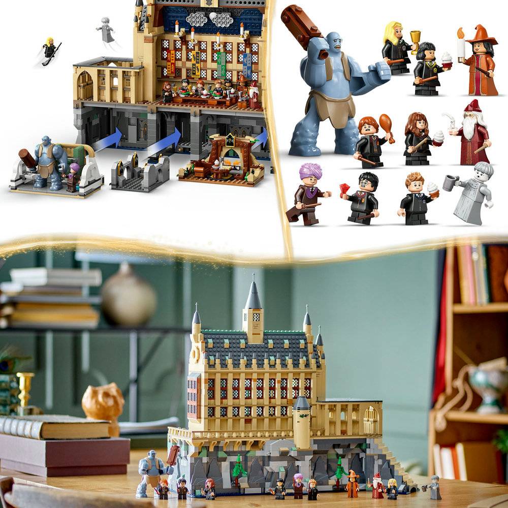LEGO Harry Potter: O Castelo de Hogwarts: O Grande Salão | Idades 10+ | 1732 Peças | Item 76435