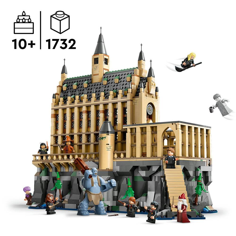 LEGO Harry Potter: O Castelo de Hogwarts: O Grande Salão | Idades 10+ | 1732 Peças | Item 76435