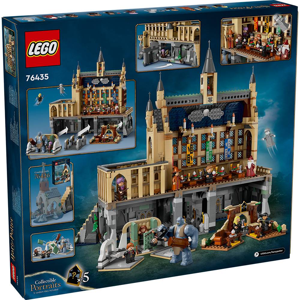 LEGO Harry Potter: O Castelo de Hogwarts: O Grande Salão | Idades 10+ | 1732 Peças | Item 76435