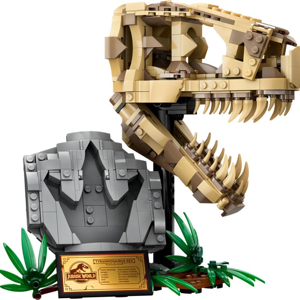 LEGO Jurassic World: Fósseis de Dinossauros: T-Rex – Caveira | Idades 9+ | 577 Peças | Item 76964