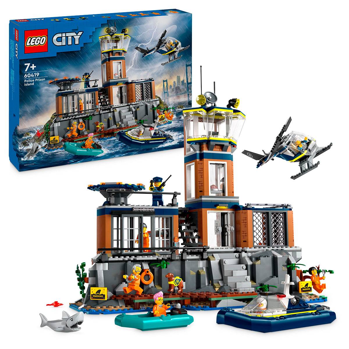 LEGO City: Ilha da Prisão da Polícia | Idades 7+ | 980 Peças | Item 60419