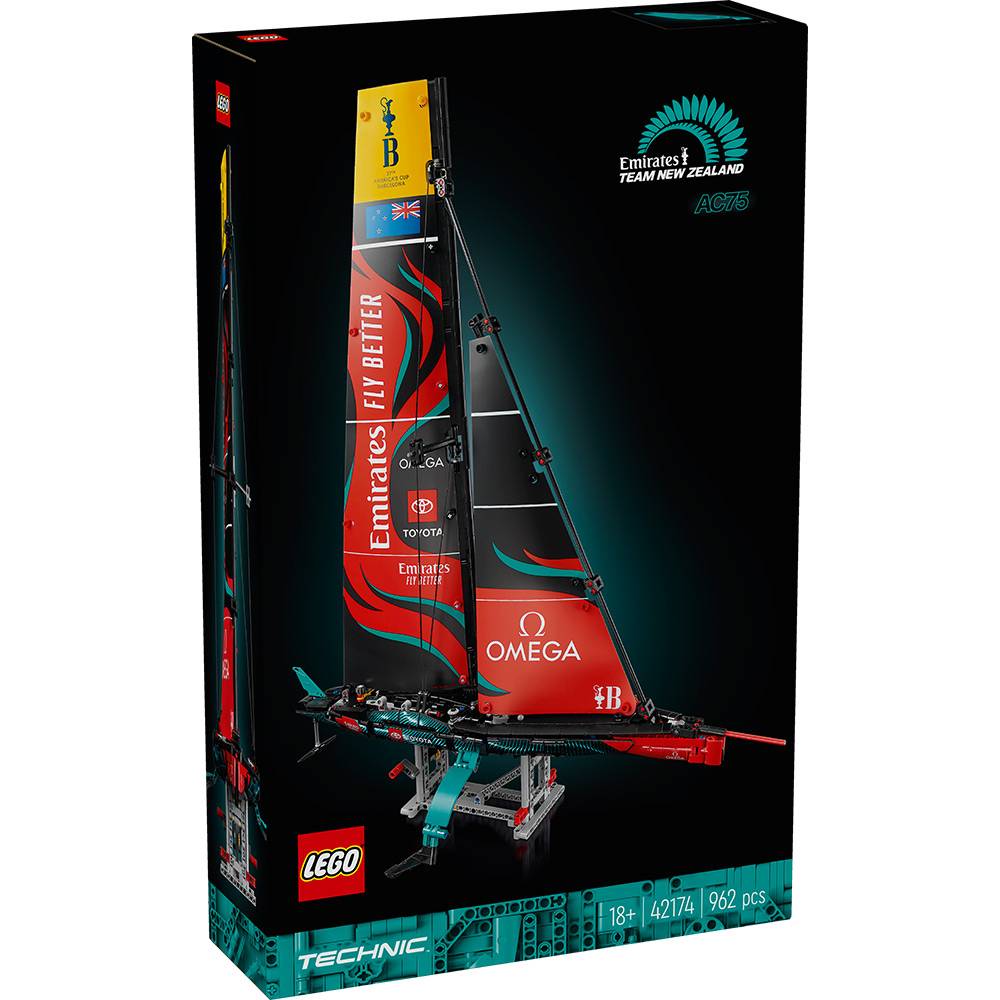 LEGO Technic: Veleiro Emirates Team New Zealand AC75 | Idades 18+ | 962 Peças | Item 42174