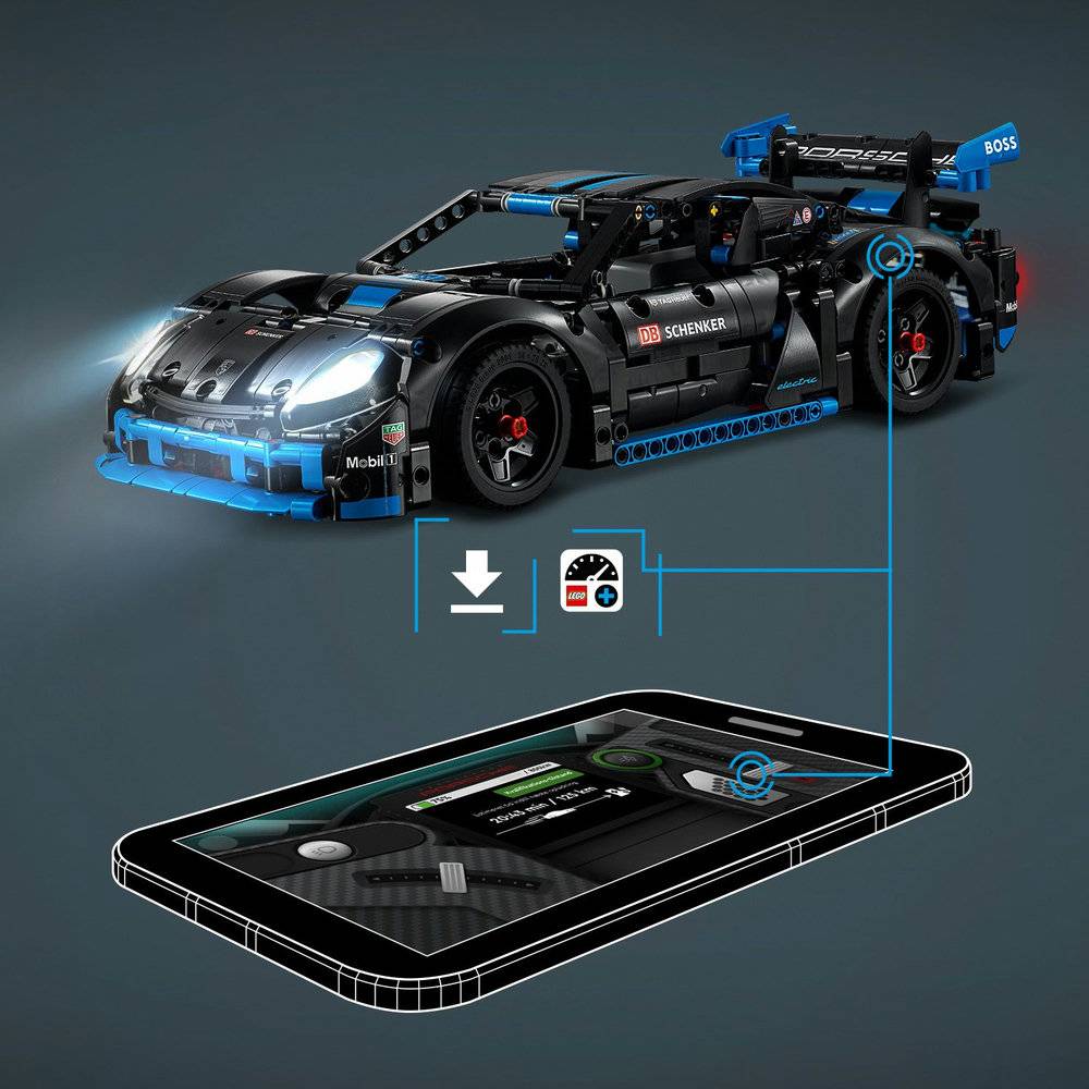LEGO Technic: Carro de Corrida Porsche GT4 e-Performance | Idades 10+ | 834 Peças | Item 42176