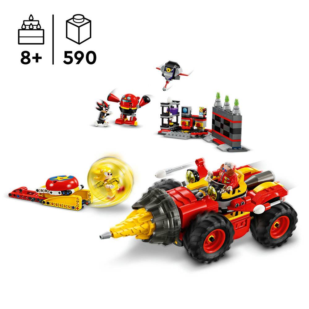 LEGO Sonic: Super Sonic vs. Egg Drillster | Idades 8+ | 590 Peças | Item 76999