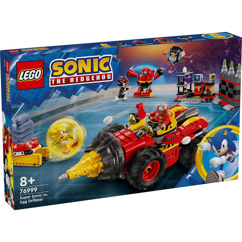LEGO Sonic: Super Sonic vs. Egg Drillster | Idades 8+ | 590 Peças | Item 76999