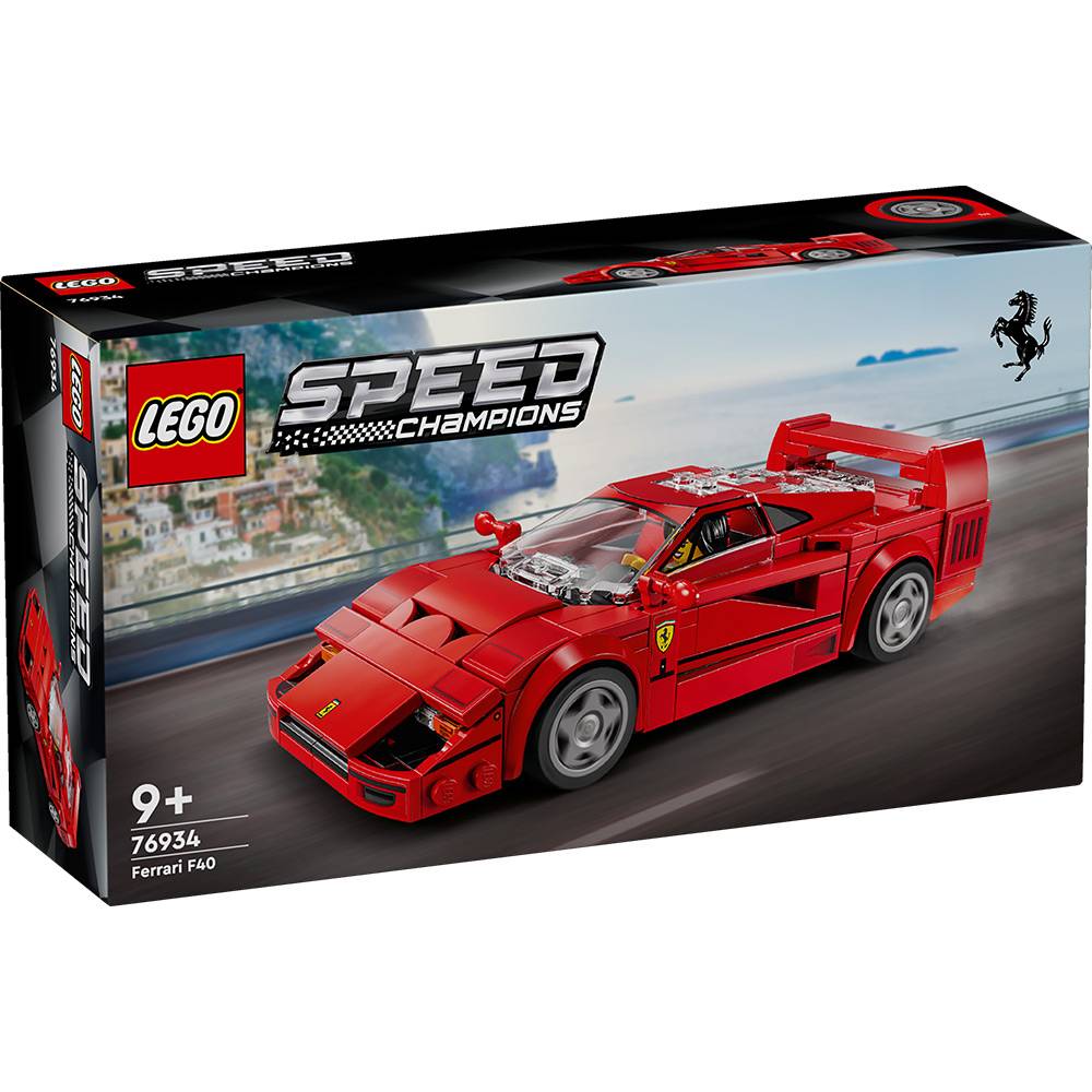 LEGO Speed Champions: Supercarro Ferrari F40 | Idades 9+ | 318 Peças | Item 76934