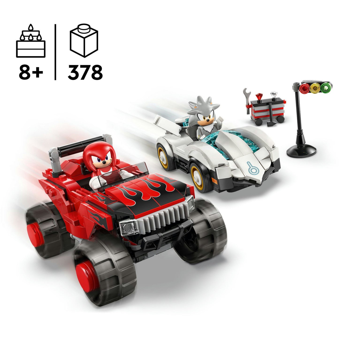 LEGO Sonic Carro do Silver vs Monster Truck do Knuckles 77118