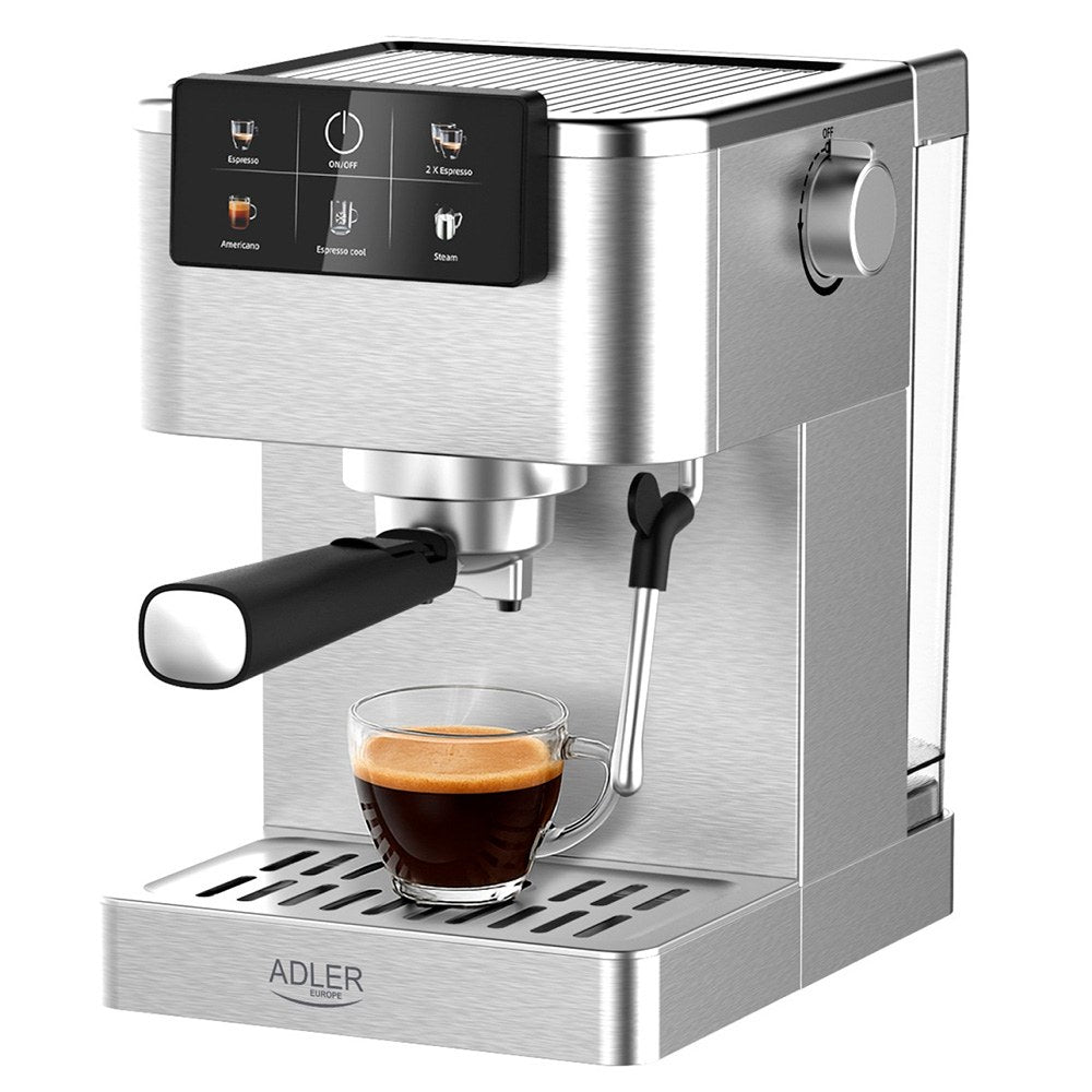 Máquina de café expresso 5 em 1 ad4390 em aço inoxidável, 1350 w, pressão de 20 bar_0
