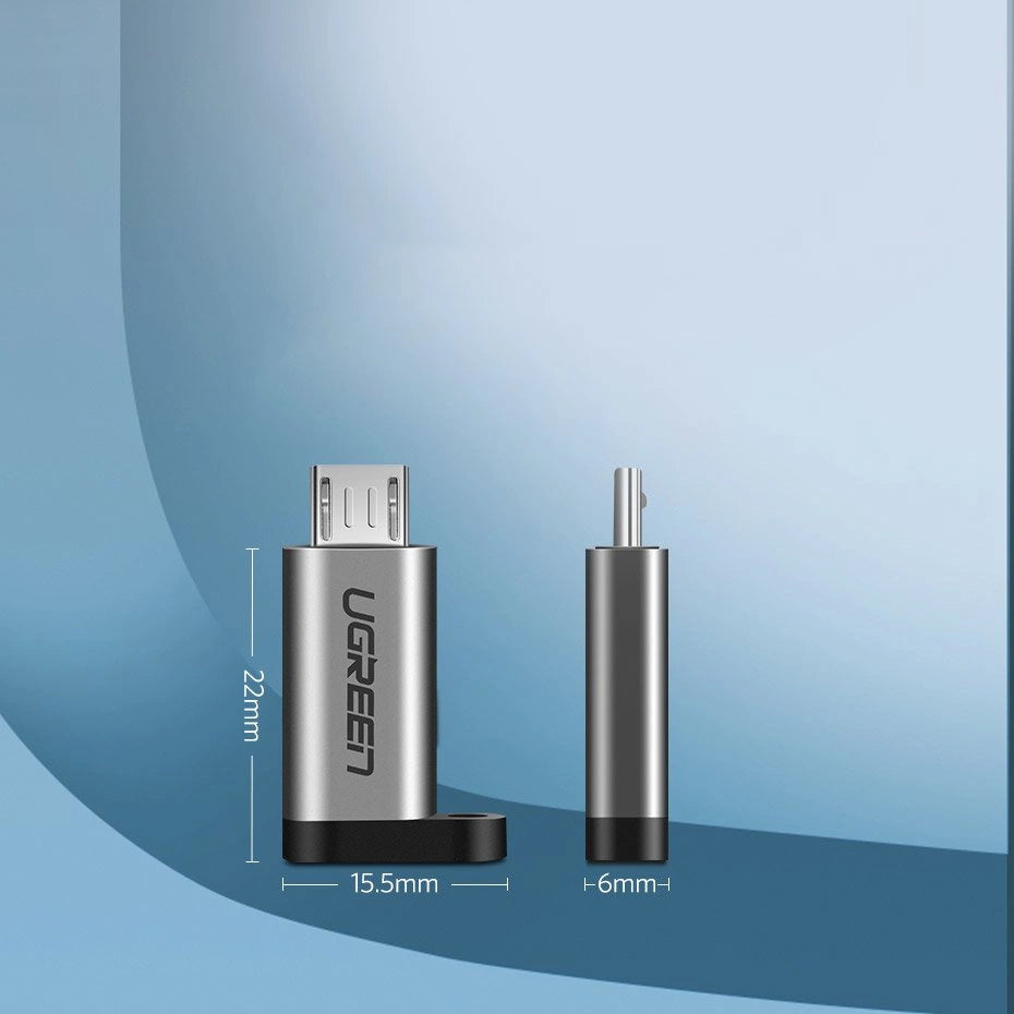 Ugreen adapter USB Type C to micro USB adapter gray (50590)_9