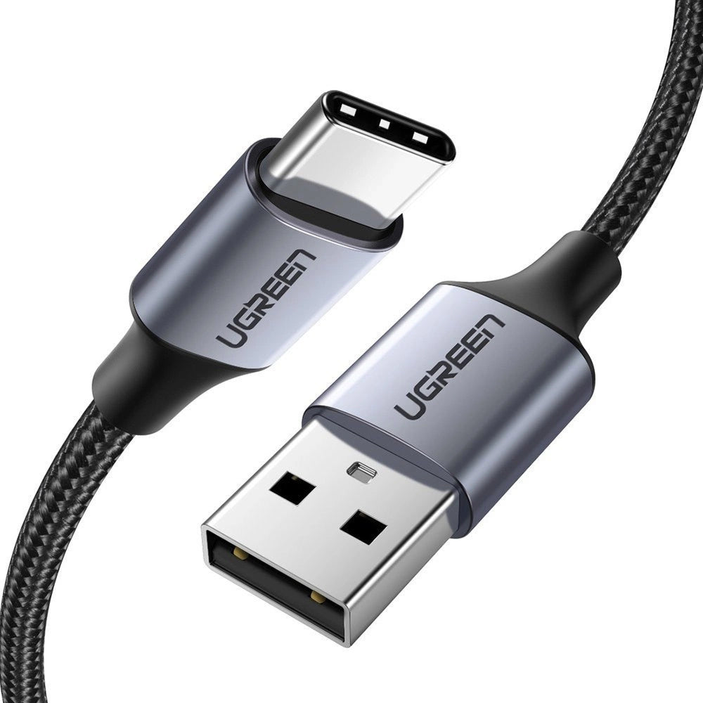 CABLE UGREEN USB-A USB-C ALUMINUM BRAID 1M BLACK_2