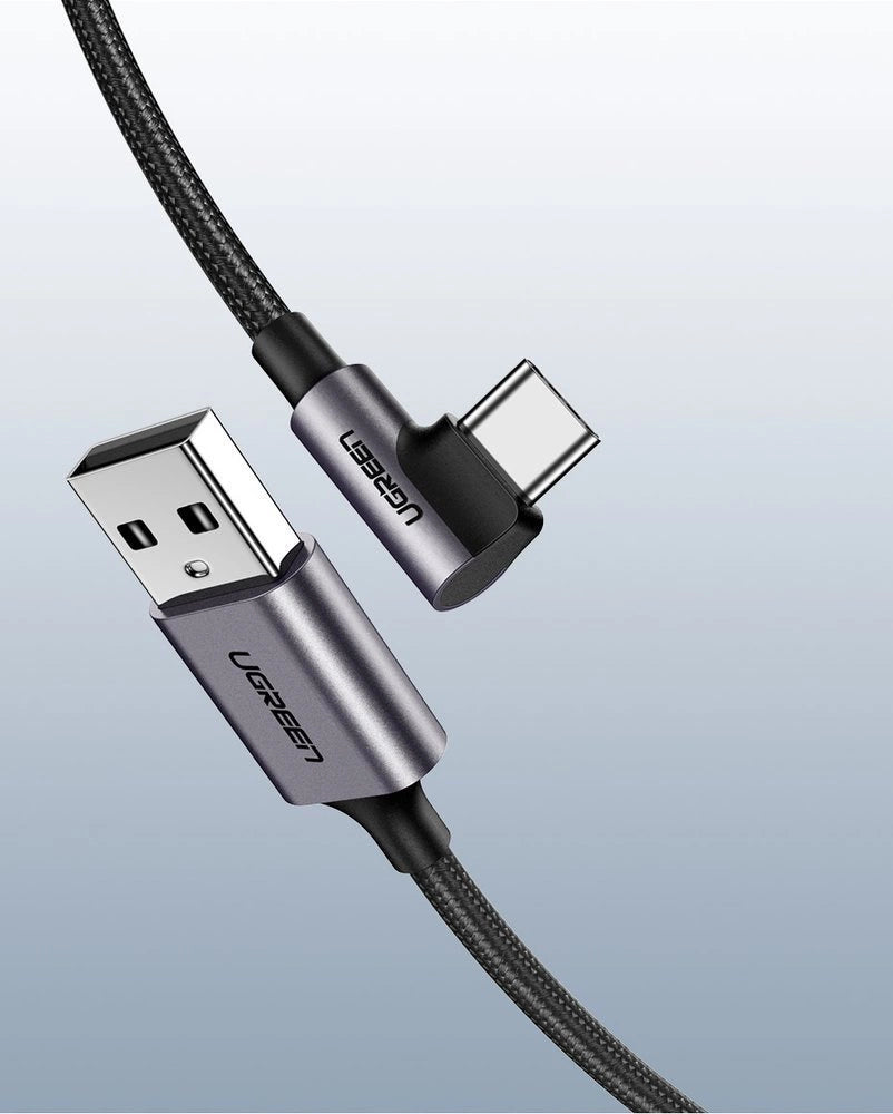 Ugreen US284 50941 USB-A (straight) / USB-C (angled) 3A Cable 1m - Gray_10