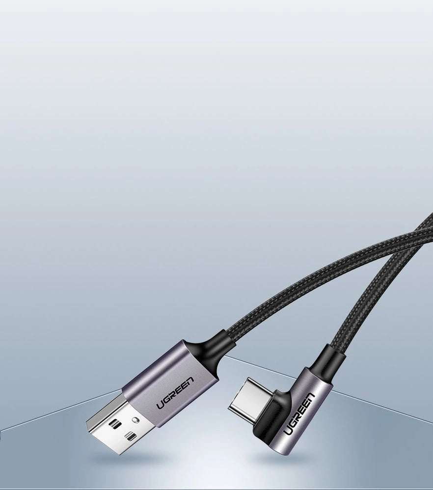 Ugreen US284 50941 USB-A (straight) / USB-C (angled) 3A Cable 1m - Gray_12