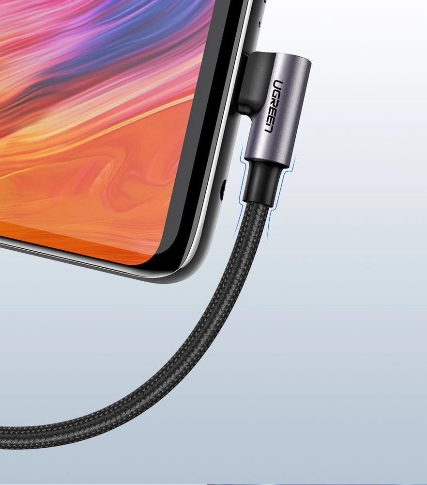 Ugreen US284 50941 USB-A (straight) / USB-C (angled) 3A Cable 1m - Gray_6