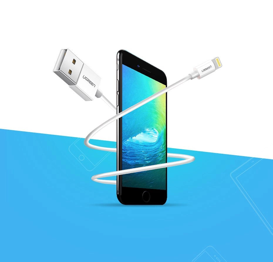 Ugreen US155 20728 USB-A / Lightning MFi 2.4A cable 1m - white_10