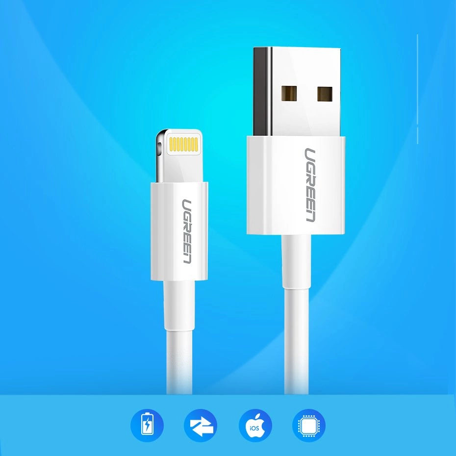 Ugreen US155 20728 USB-A / Lightning MFi 2.4A cable 1m - white_2