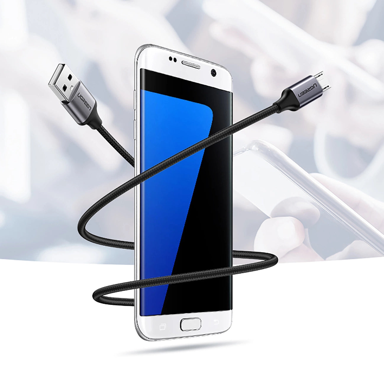 Ugreen US290 60148 USB-A / micro USB 2.4A cable 2m - gray_7