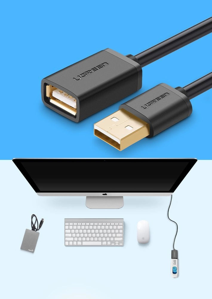 Ugreen cable adapter USB (female) - USB (male) 2m black (10316)_1