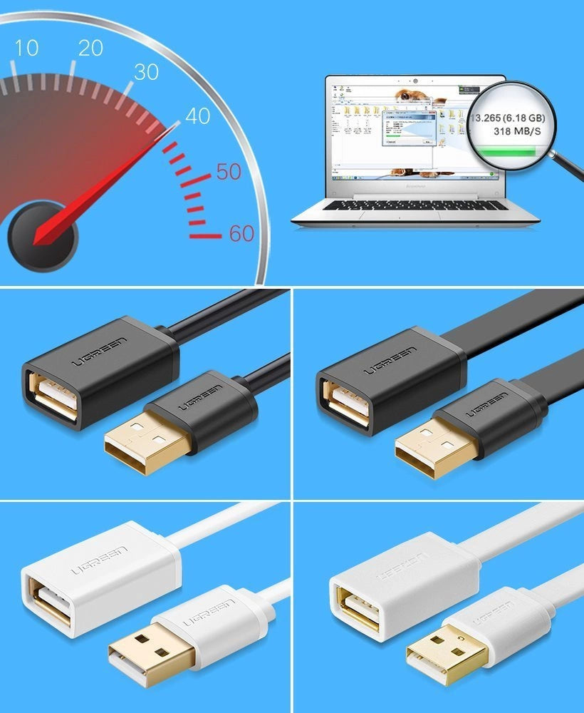 Ugreen cable adapter USB (female) - USB (male) 2m black (10316)_4