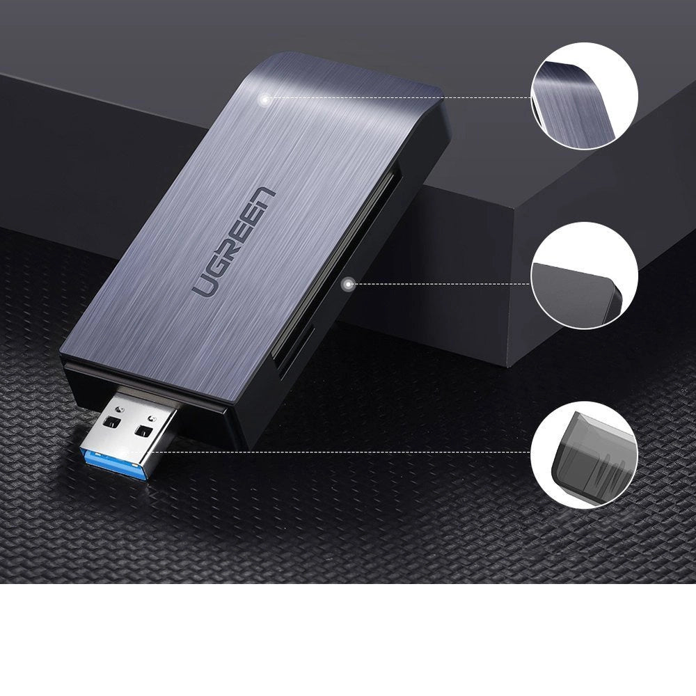 Ugreen SD / micro SD / CF / MS card reader for USB 3.0 gray (50541)_9
