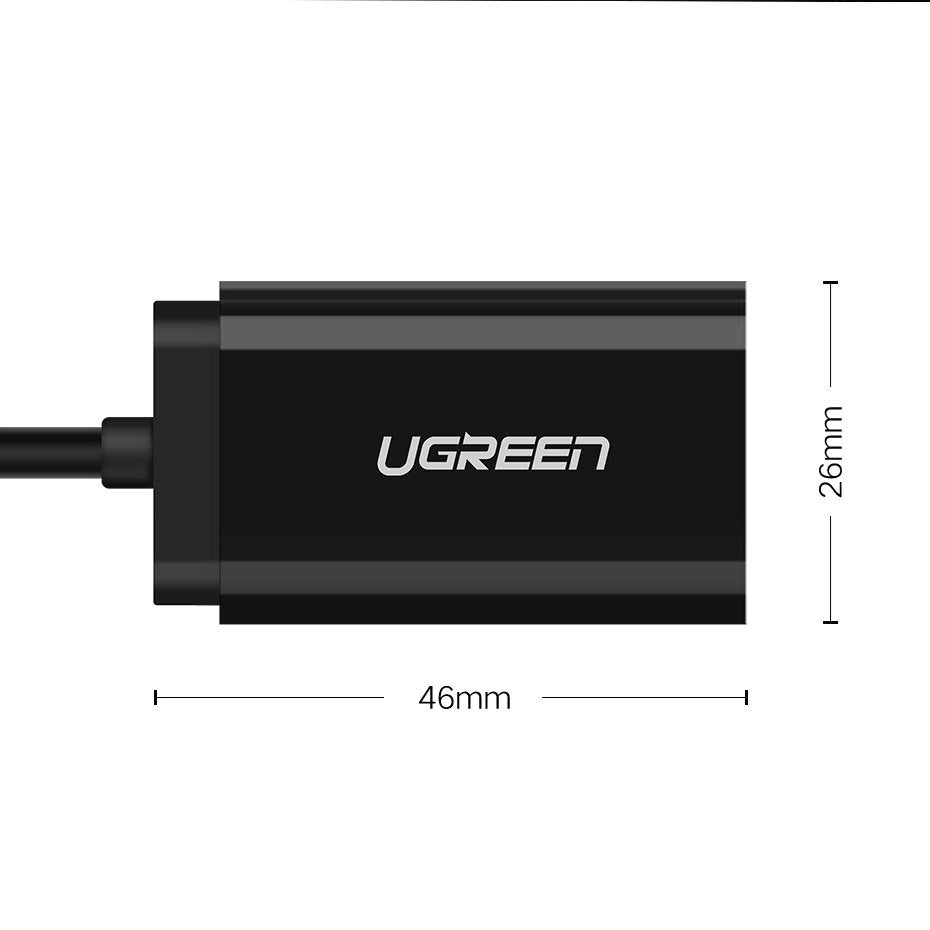 Ugreen external sound card music adapter USB - 3.5 mm mini jack 15cm black (30724)_11