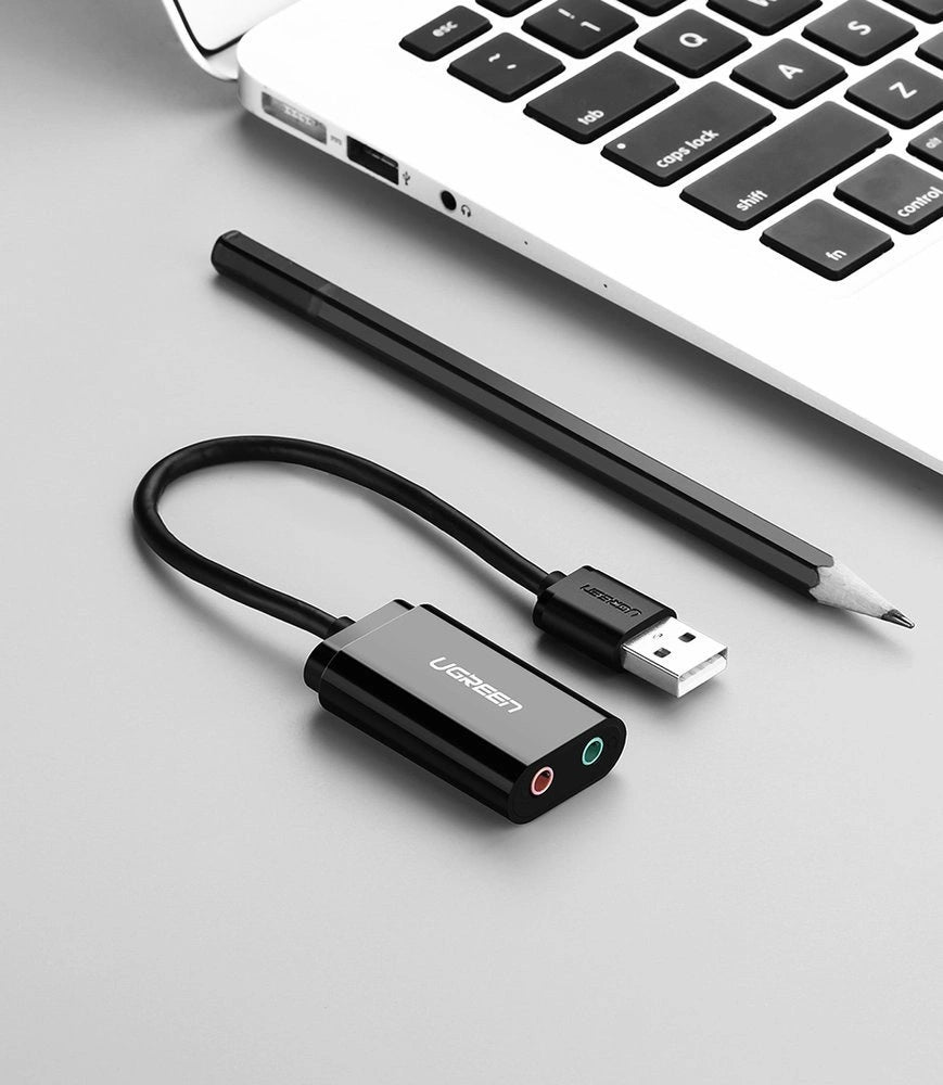Ugreen external sound card music adapter USB - 3.5 mm mini jack 15cm black (30724)_7