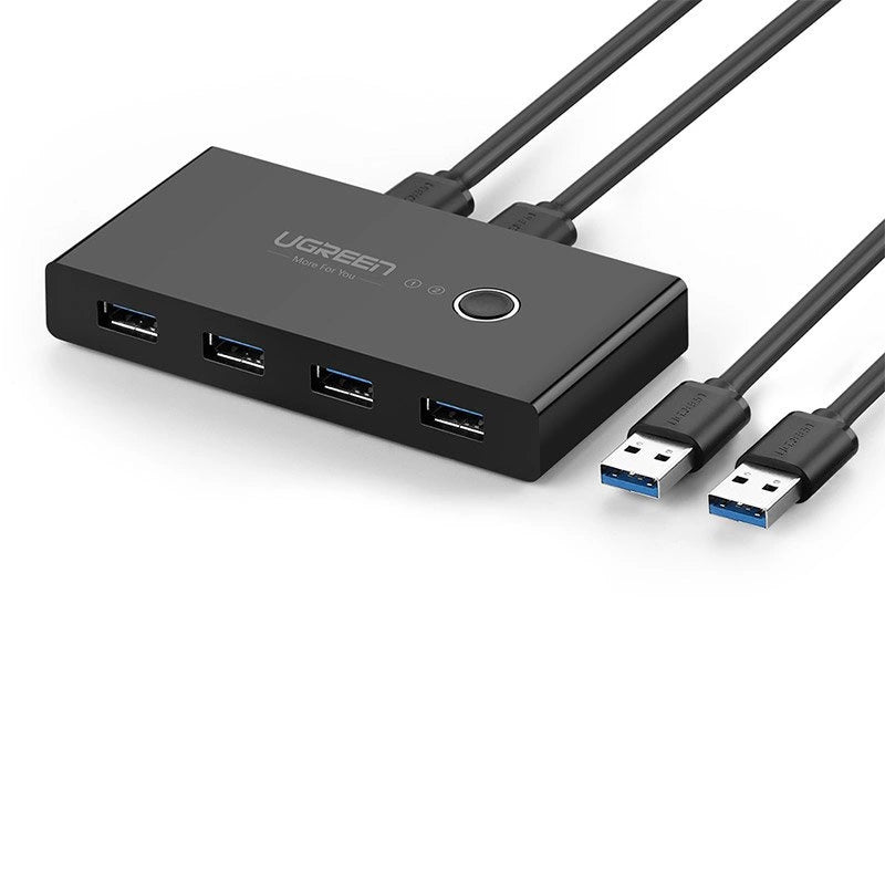 Ugreen switch box HUB switch 4x USB 2.0 USB splitter for two computers black (30767)_3