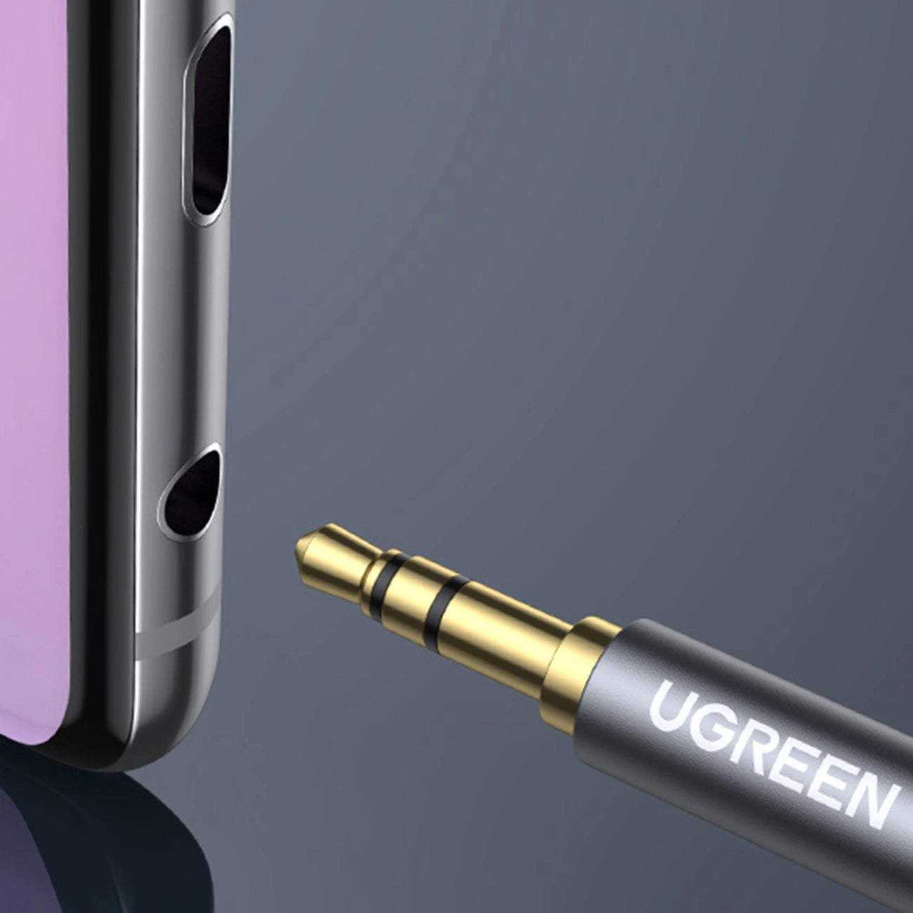 Ugreen AV118 10595 cable 3.5 mm mini jack (male) / 3.5 mm mini jack (female) 3m - silver_10