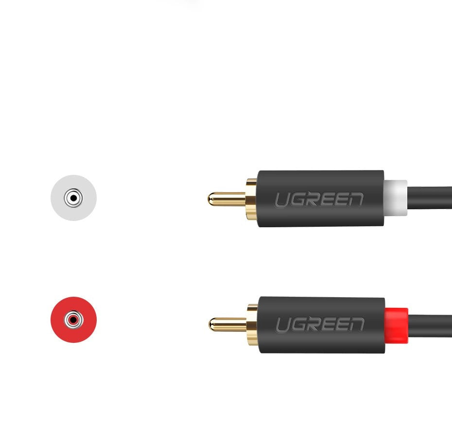 Ugreen AV104 10520 audio cable 2RCA (male) / 2RCA (male) 5m - gray_11