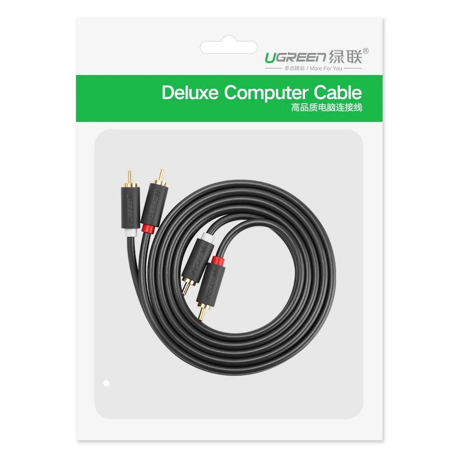 Ugreen AV104 10520 audio cable 2RCA (male) / 2RCA (male) 5m - gray_17
