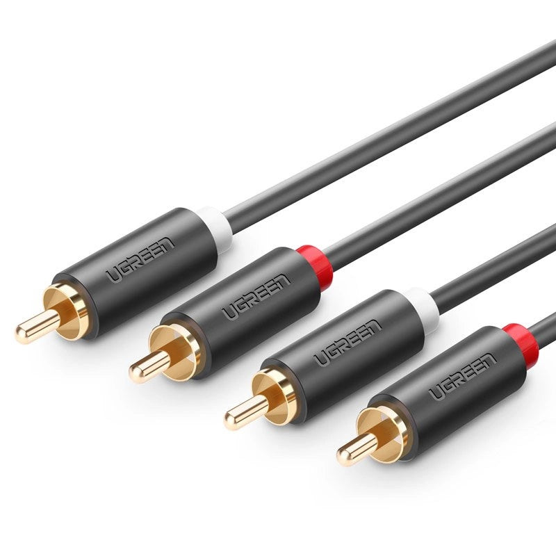 Ugreen AV104 10520 audio cable 2RCA (male) / 2RCA (male) 5m - gray_1