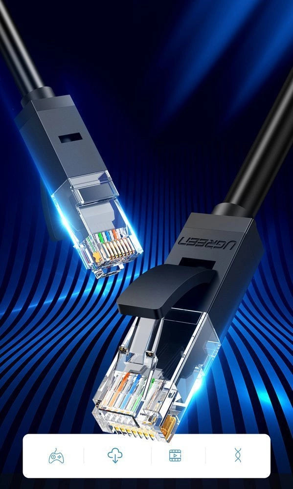 Ugreen Cable Ethernet patch cord RJ45 Cat 6 UTP 1000Mbps 1m black (20159)_1