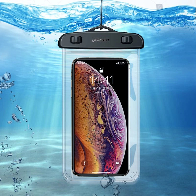 Ugreen LP186 60959 case waterproof IPX8 for 4-6.5" smartphone - black and transparent_1