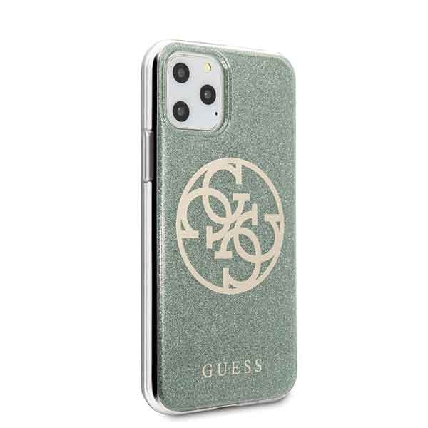 Guess GUHCN58PCUGLKA iPhone 11 Pro khaki hard case 4G Circle Glitter_4